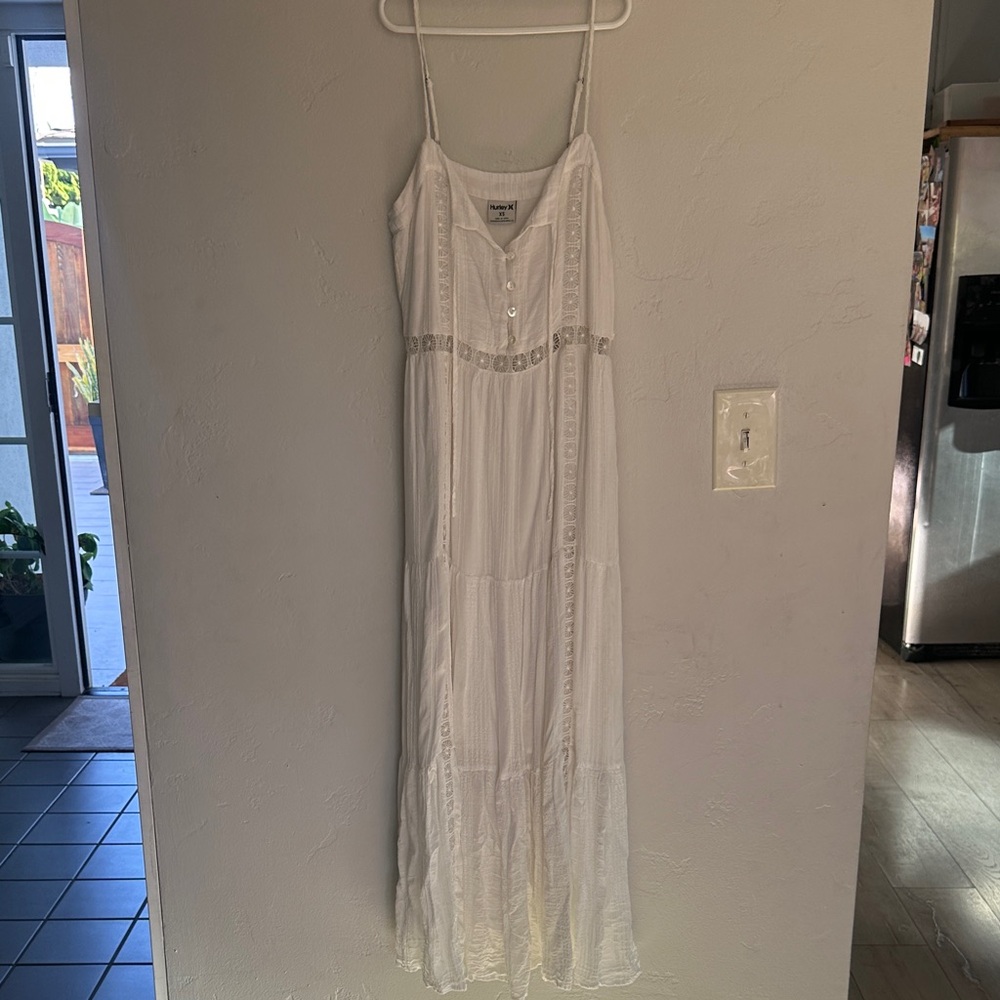 Hurley White Button-Front Dress